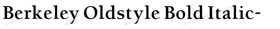 Berkeley Oldstyle Bold Italic字体转换